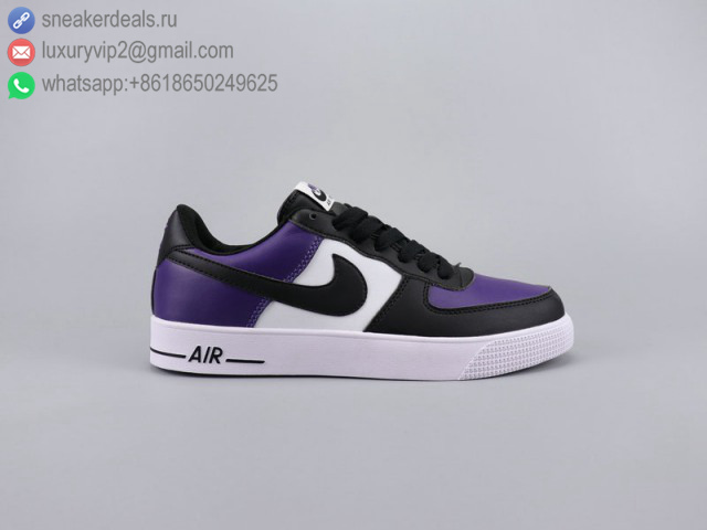 NIKE AIR FORCE 1 LOW AC BLACK PURPLE LEATHER UNISEX SKATE SHOES